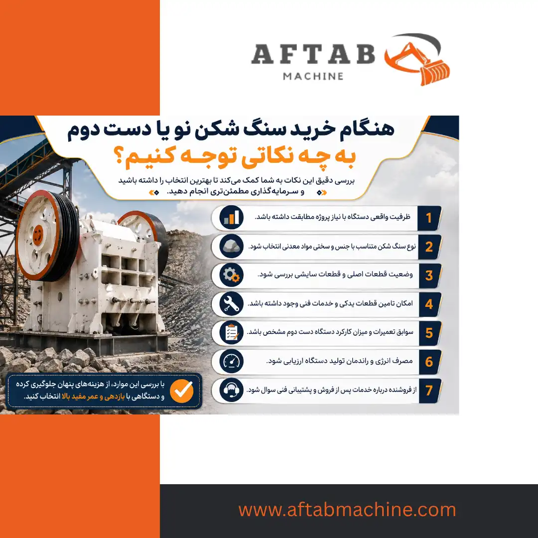 هنگام خرید سنگ شکن نو یا دست دوم به چه نکاتی توجه کنیم؟